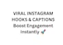 write viral captions and reels scripts for instagram growth